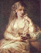 Angelica Kauffmann Portrat einer Dame als Vestalin oil painting artist